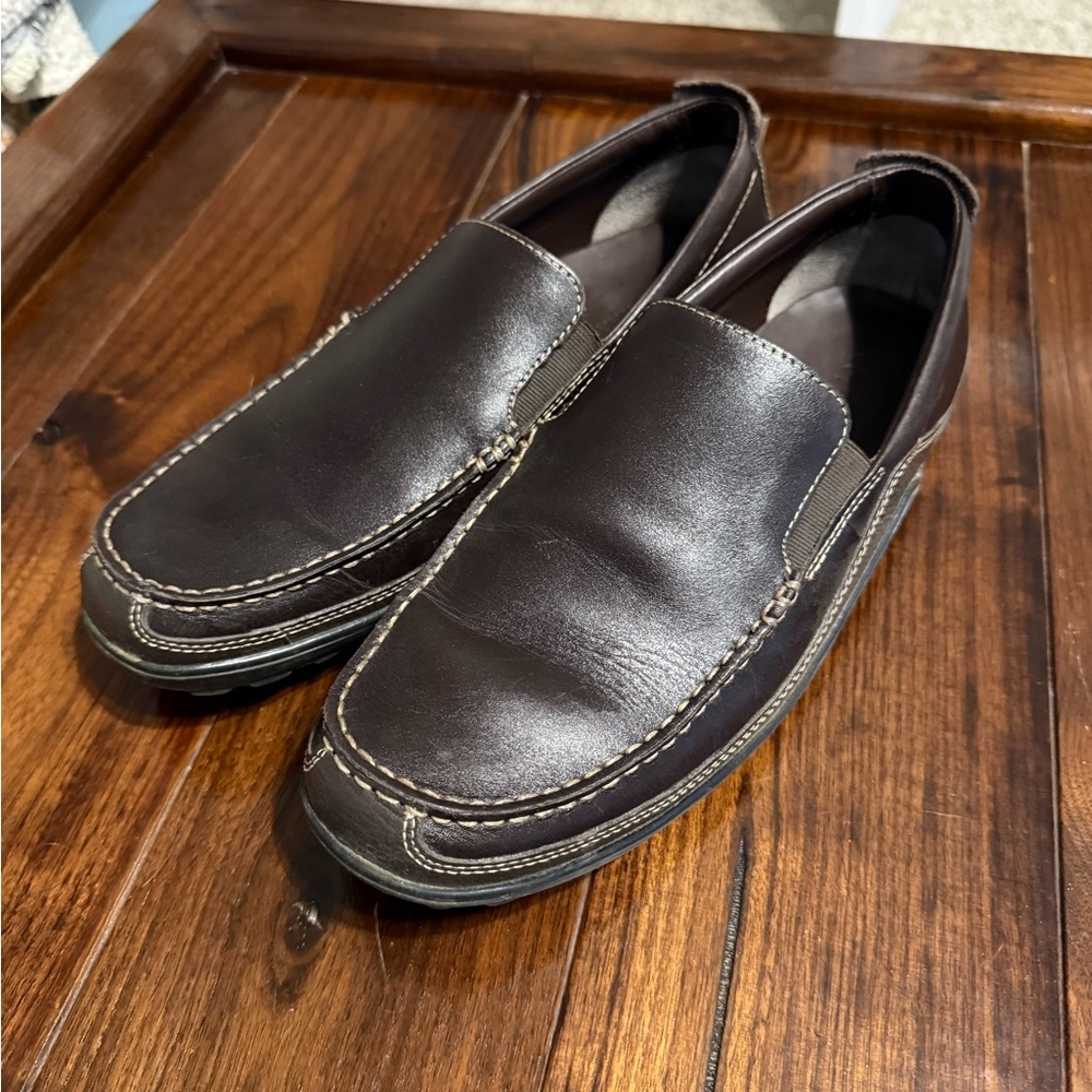 Cole Haan Dark Brown Slip-On Leather Loafers